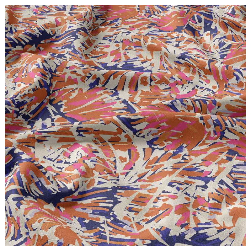 Printed Viscose FIZIA Blue / Pink